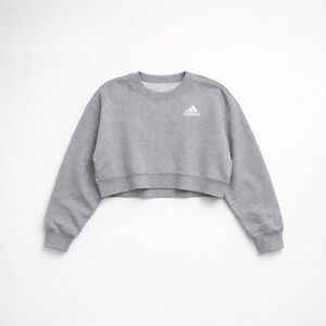 Adidas Women’s Plus Size 4X Gray Cropped Sweatshirt | Athleisure